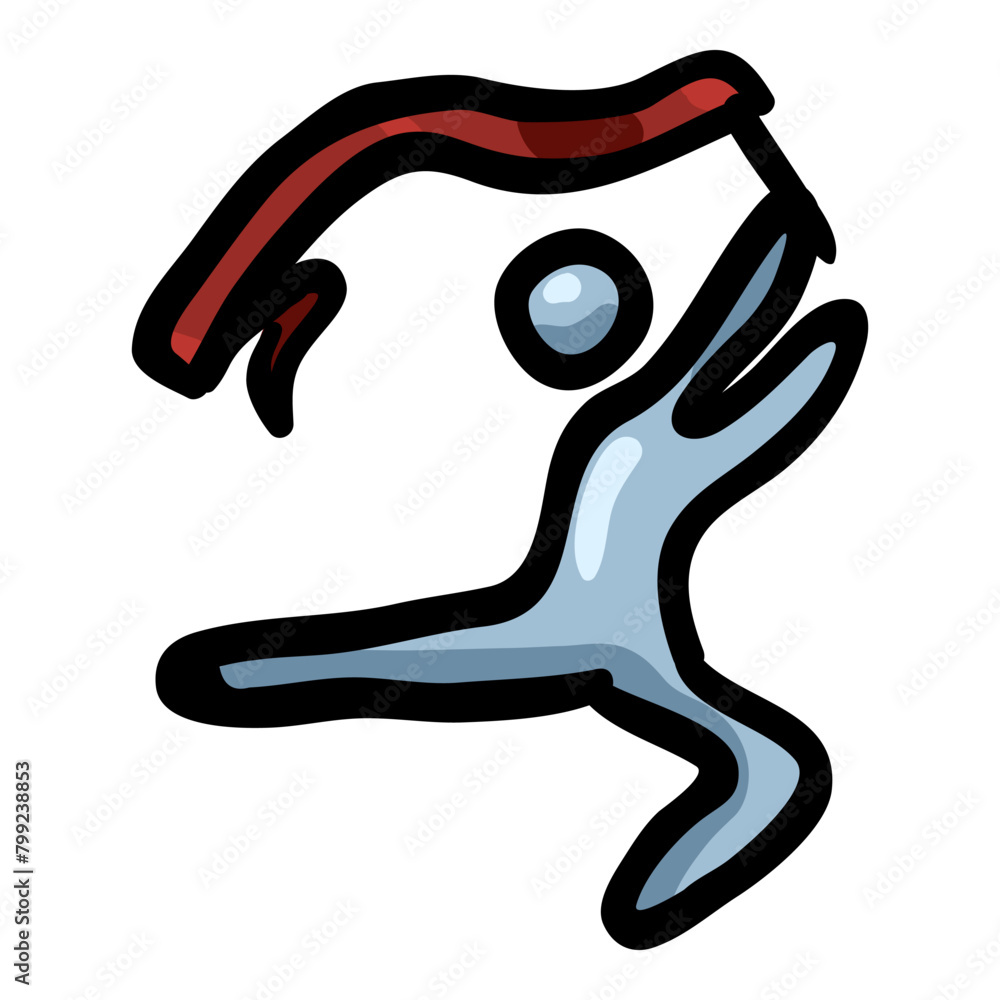 Obraz premium Gymnastics - Hand Drawn Doodle Icon