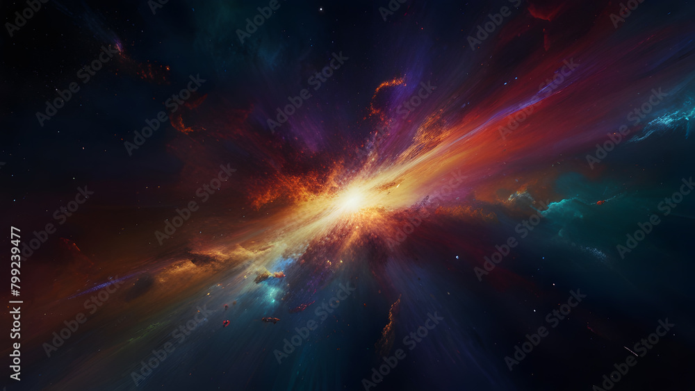 vibrant galactic explosion in the depths of outer space vibrant galactic explosion in the depths of outer space