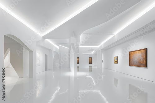White Space Illumination: A Geometric Art Studio Architectural Showcase