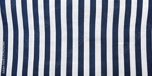 Navy blue white striped natural cotton linen textile texture background blank empty pattern with copy space for product design or text copyspace mock-up 