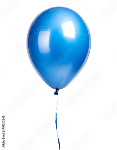 Realistic one blue balloon
