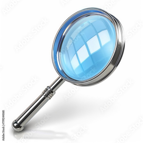 Search Filter Magnifying Glass. Advanced Search with Magnifying Glass and Looking-Glass on Blue