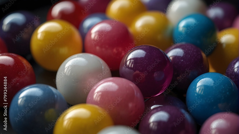 Colored glass balls yellow, white, blue, red, pink, purple and magenta colors. Colored glass balls yellow, white, blue, red, pink, purple and magenta colors.