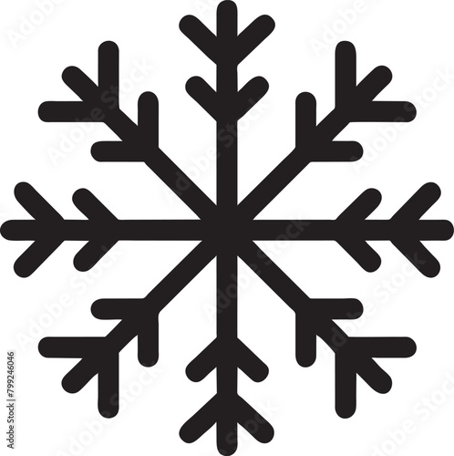 round octagonal unusual snowflake, pictogram