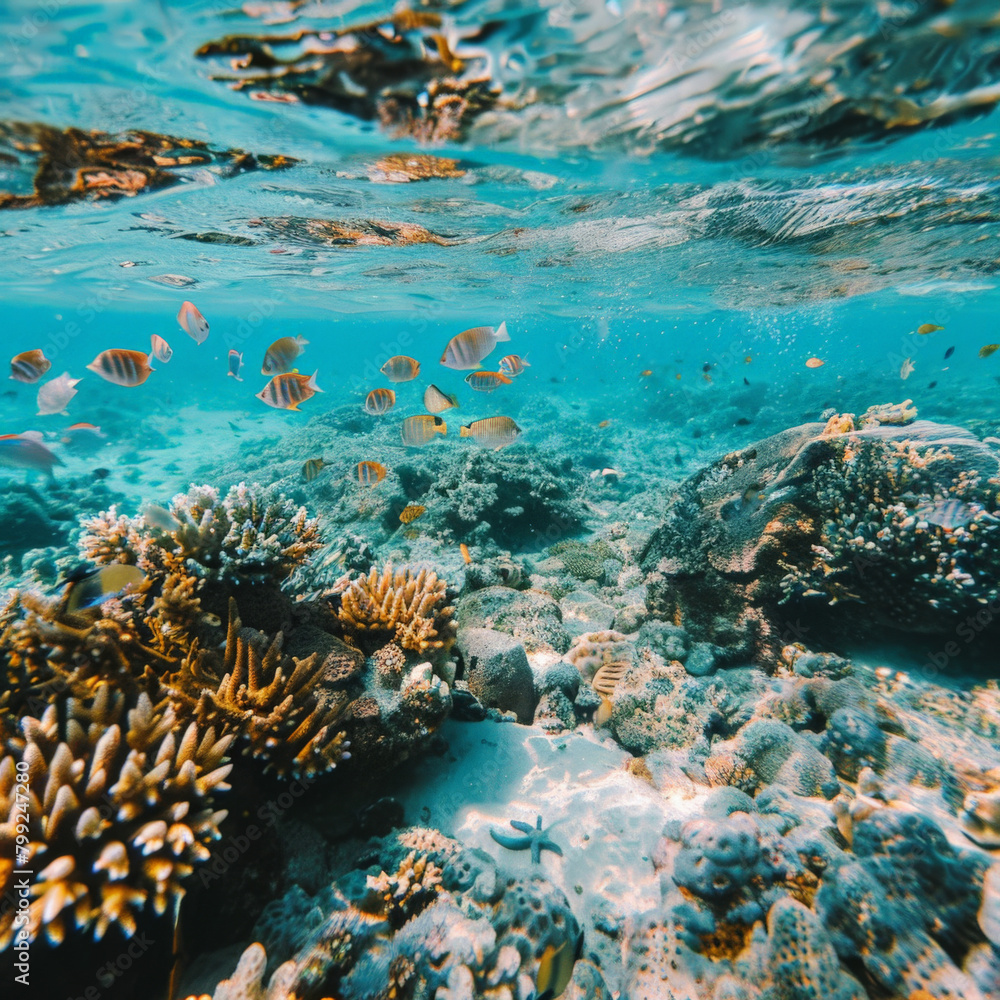 Naklejka premium coral, underwater, sea, fish, reef, ocean, water, diving, tropical, aquarium, marine, nature, scuba, animal, colorful, deep, dive, aquatic, anemone, egypt, life, red, coral reef, wildlife, saltwater