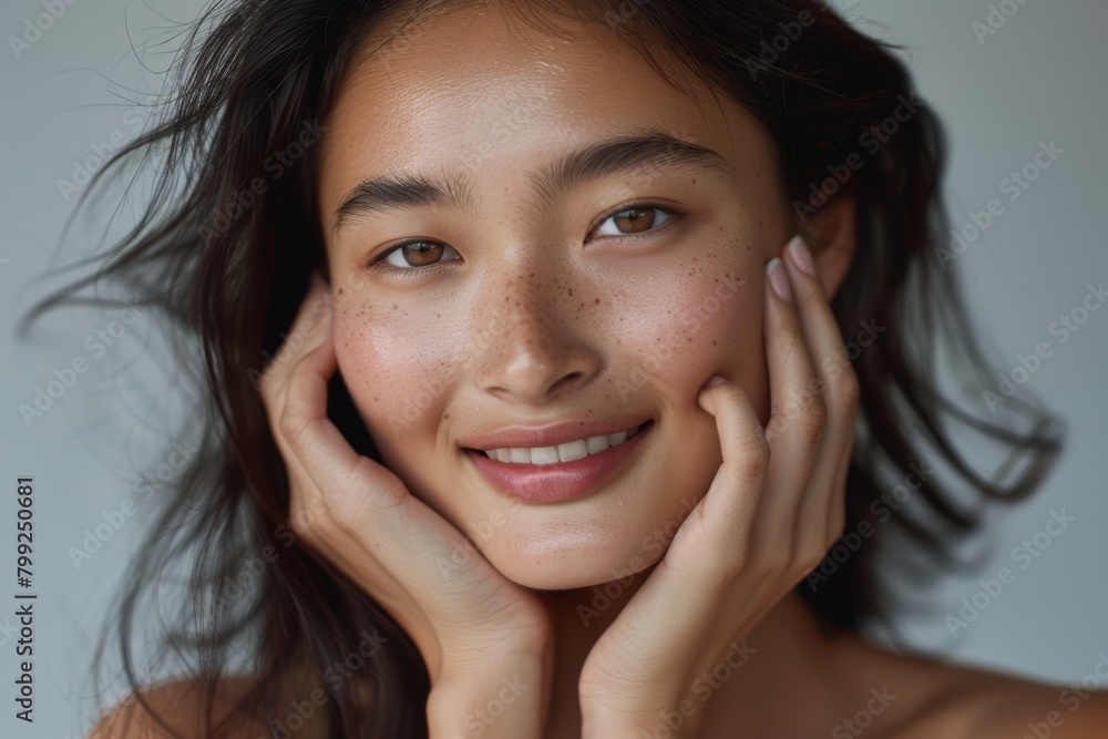 Asian beauty, skincare, and wellness woman with natural makeup, luxury cosmetics, and spa treatment. Happiness, healthy Japanese girl, or beauty model with glowing self-care skin Asian beauty, skincare, and wellness woman with natural makeup, luxury cosmetics, and spa treatment. Happiness, healthy Japanese girl, or beauty model with glowing self-care skin