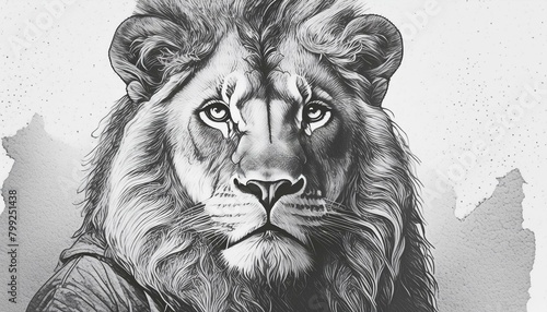 Lion  illustration  art  graphic design  design  material  image  Generative AI