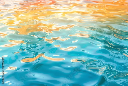 Vivid illustration of a rippling water surface