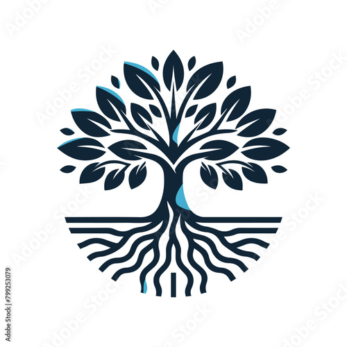 Tree Logo Design Vector Illustration