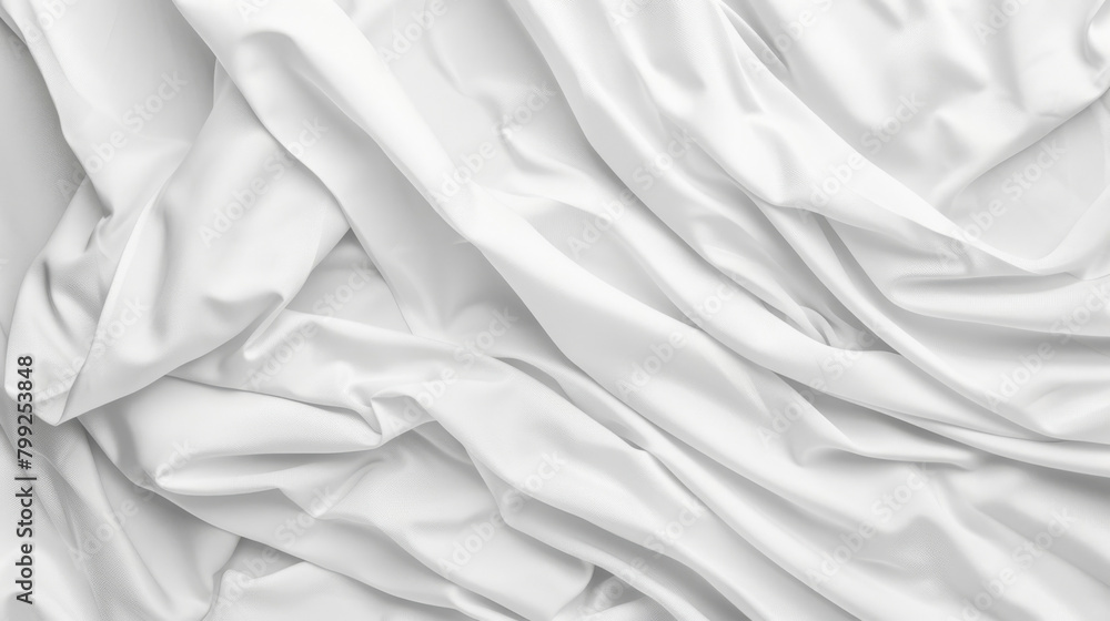 Obraz premium High-quality image showcasing the smooth texture and folds of luxurious white satin