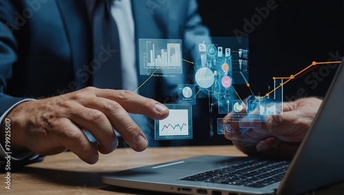 Wallpaper Mural Concept of sales performance management. Businessmen utilise laptops to evaluate sales performance and data. Making Strategic Decisions to Improve Sales and Business Growth in Operations Management Torontodigital.ca