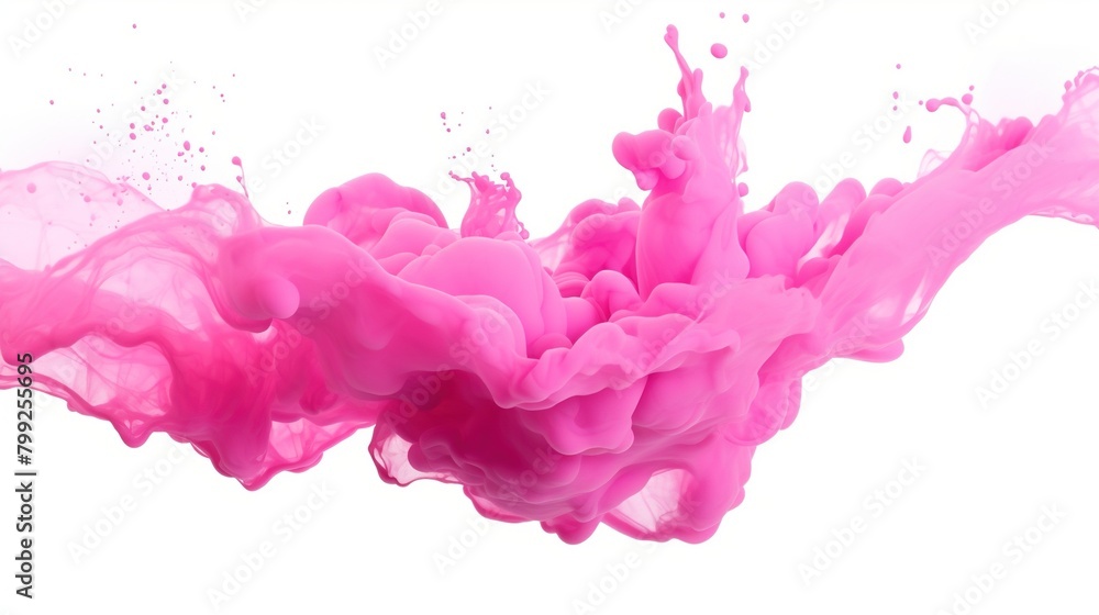 Pink Paint Splash Isolated on the White Background
Pink Paint Splash Isolated on the White Background