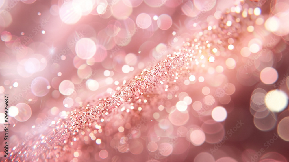 Soft pink glitter swirls delicately amidst a blurred backdrop, evoking a sense of whimsical charm and feminine elegance. Soft pink glitter swirls delicately amidst a blurred backdrop, evoking a sense of whimsical charm and feminine elegance.