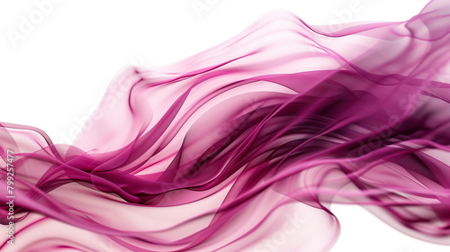 Tidal waves captured in shades of soft pink and deep magenta, swirling elegantly, isolated on a white background. The image showcases the fluid motion and rich colors in ultra-high definition. photo