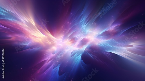  Witness the magic of light and color in an abstract scene featuring radiant silver  purple  and blue lights  delicately blurred to form a mesmerizing banner that evokes a sense of wonder  all depicte