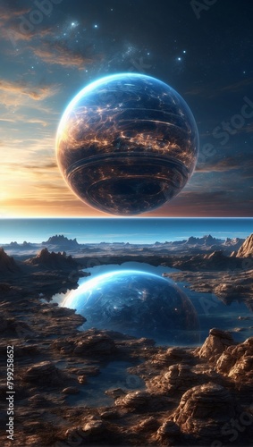 Hyper-Realistic Digital Painting of a Glimmering Astral World