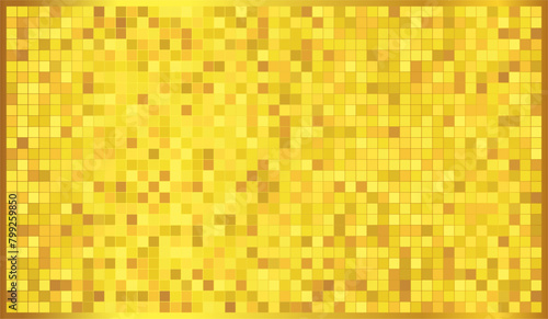 square pixels of mosaic background (gold)