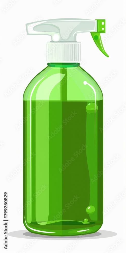 Green Hand Sanitizer Bottle with Dosifyer. Isolated on white background for Hand Care and Health Green Hand Sanitizer Bottle with Dosifyer. Isolated on white background for Hand Care and Health