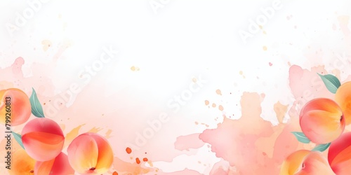 Peach splash banner watercolor background for textures backgrounds and web banners texture blank empty pattern with copy space for product 