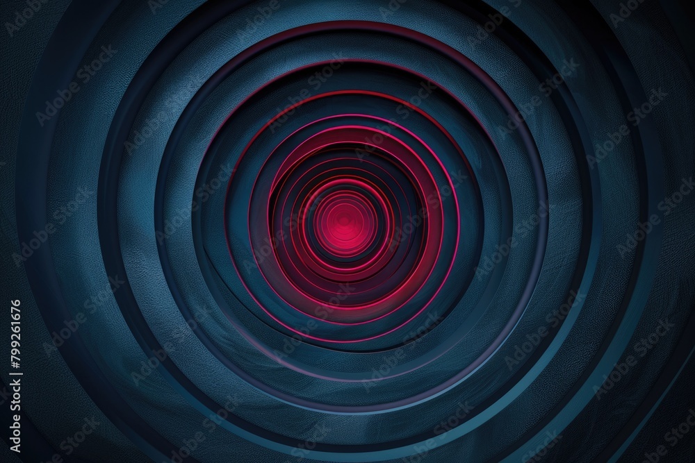 Inner Circle on a Dark Grey Blue Background with Red and Pink Circles in Abstract Design Inner Circle on a Dark Grey Blue Background with Red and Pink Circles in Abstract Design