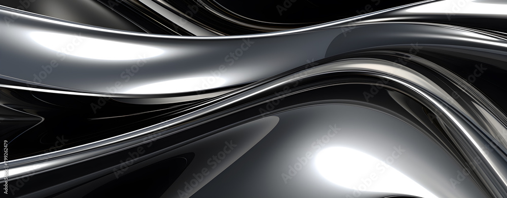 Abstract chrome banner chrome surface banner nickel banner nickel surface banner glossy silver banner glossy metal banner chrome background nickel background