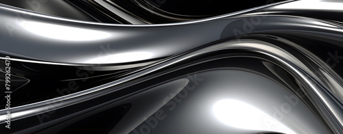 Abstract chrome banner chrome surface banner nickel banner nickel surface banner glossy silver banner glossy metal banner chrome background nickel background © HugePNG