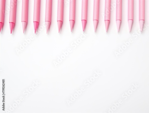 Pink crayon drawings on white background texture pattern with copy space for product design or text copyspace mock-up template for website banner