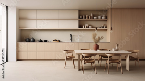 Modern kitchen design in a minimalist style.
