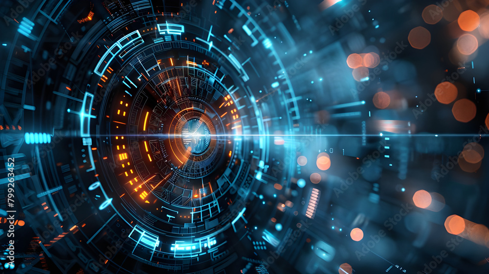 Obraz premium Abstract Futuristic Technology Background