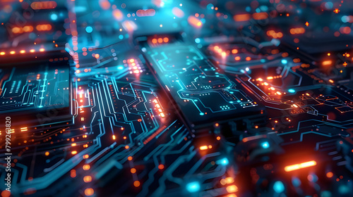 Abstract Futuristic Technology Background