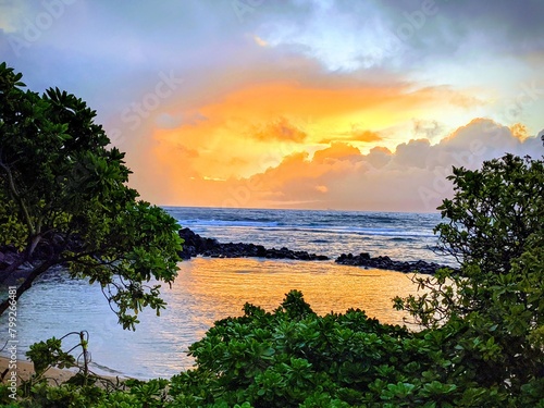 Sunset on Moloka'i, Hawaii