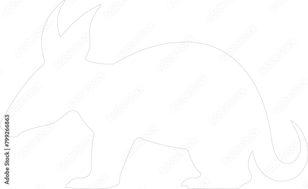 Obraz premium aardvark outline