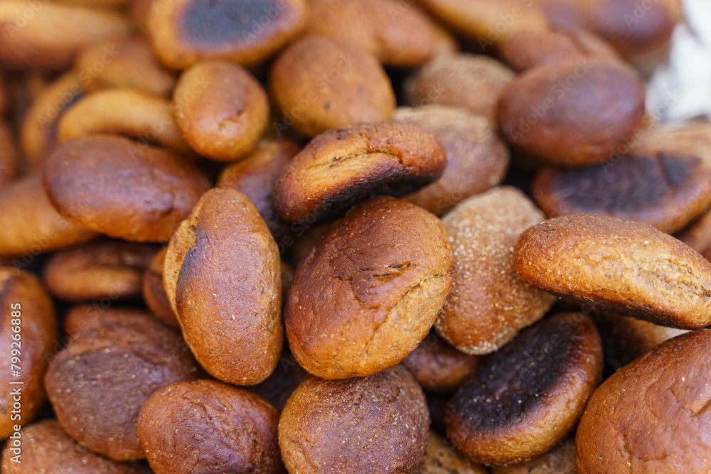 Close-Up View of Freshly Baked Buns Close-Up View of Freshly Baked Buns