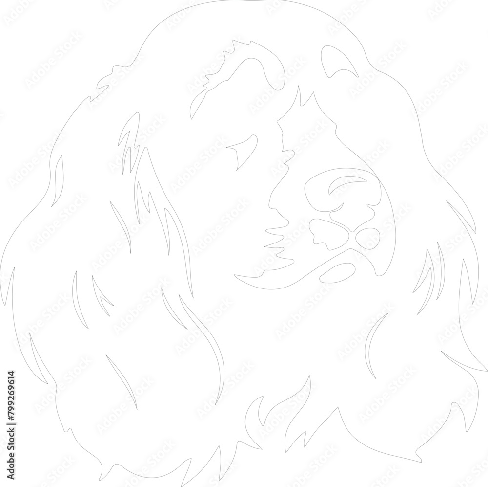 American cocker spaniel outline American cocker spaniel outline