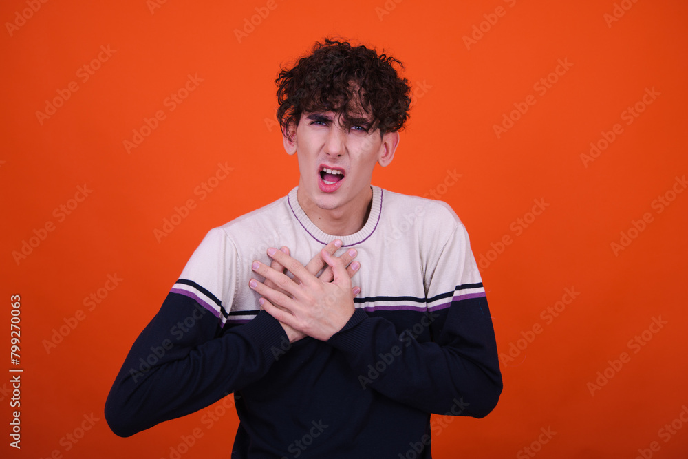 Colds and flu. Angry attractive guy and health problems. Colds and flu. Angry attractive guy and health problems.