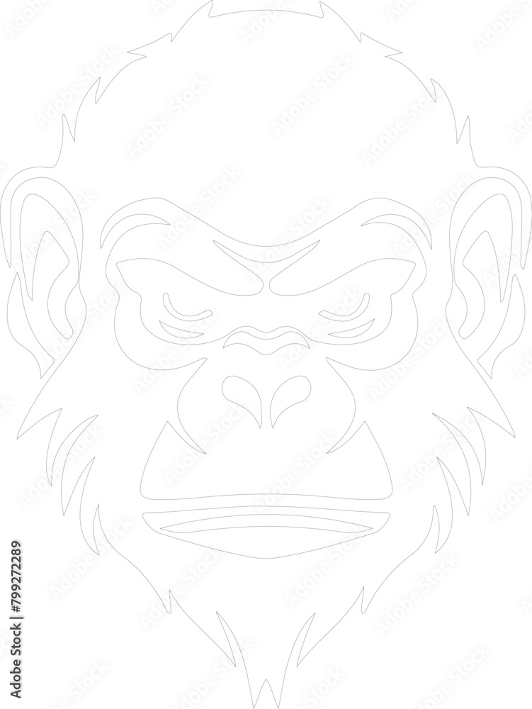 ape outline ape outline
