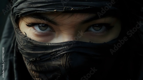 Dark ninja with light eyes