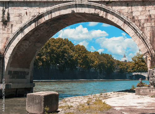 lungotevere, roma, italy photo