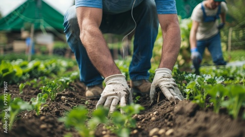 Farming, sustainability, and countryside farmers on phone working with maize, leaves, and soil on farms. Environment, nutrition, and spring harvest plant growth farming