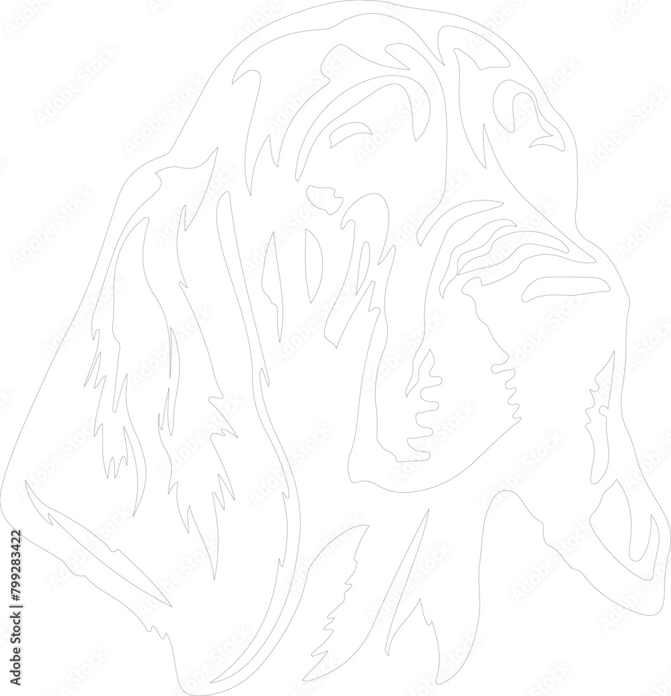 bloodhound outline bloodhound outline