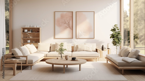 Interior living room in the Scandinavian design. © Jaroon