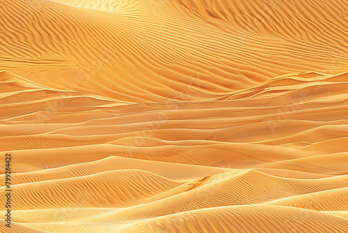 desert dunes with wind patterns golden sands under sunlight © BetterPhoto