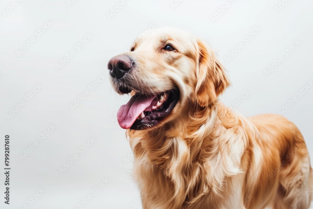 Affectionate golden retriever dog with shiny fur, playful and loyal companion Affectionate golden retriever dog with shiny fur, playful and loyal companion