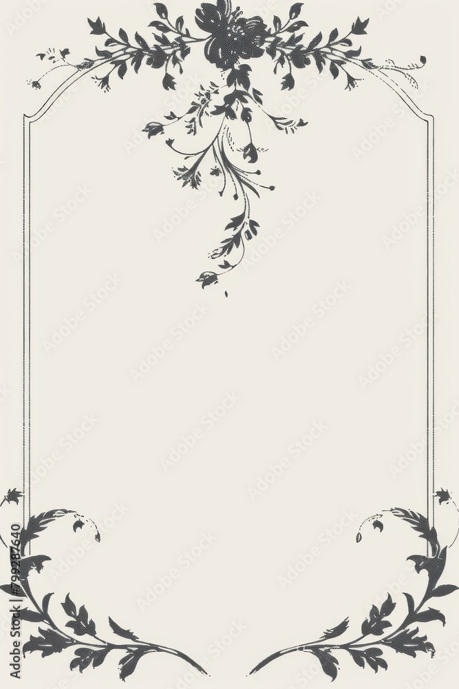 Elegant Floral Frame on Background Illustration Elegant Floral Frame on Background Illustration