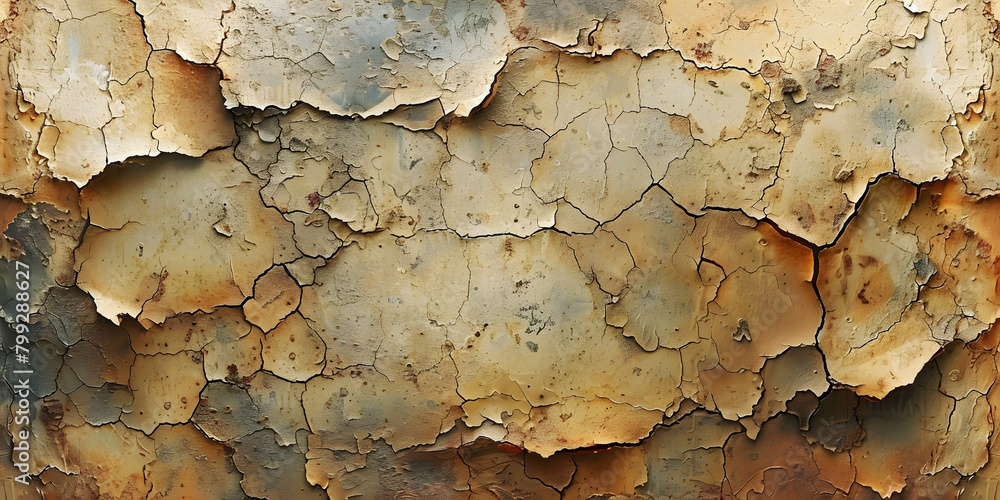 Obraz premium Vintage Canvas Surface - Aged Rusty Brown Texture with Subtle Cracks
