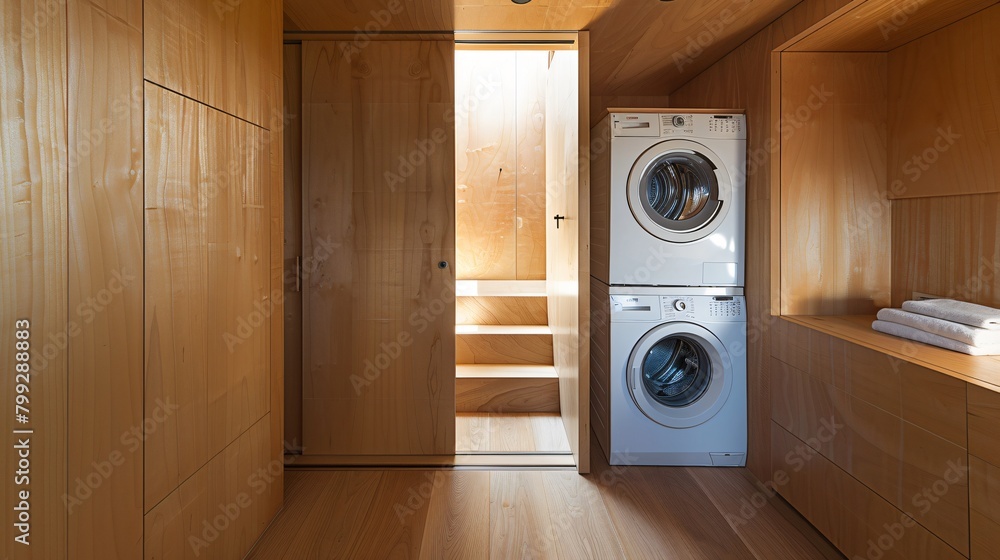 Minimalist Laundry Space, Efficient Design for Urban Homes, Simplified and Aesthetic Household Management Minimalist Laundry Space, Efficient Design for Urban Homes, Simplified and Aesthetic Household Management
