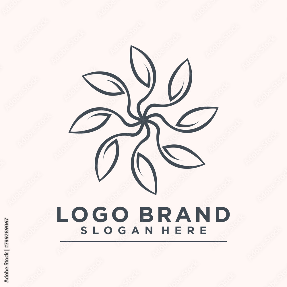 Fototapeta premium Vector boutique logo with fresh and modern concept premium