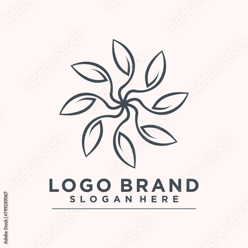 Vector boutique logo with fresh and modern concept premium