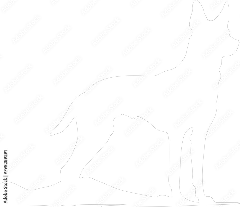 Obraz premium Capehuntingdog outline