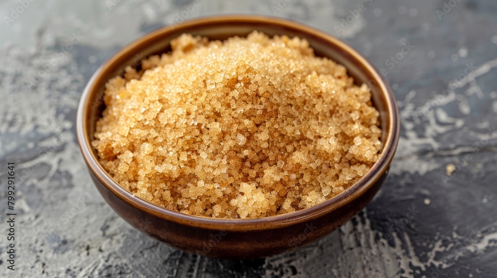 A bowl of brown sugar on a table A bowl of brown sugar on a table